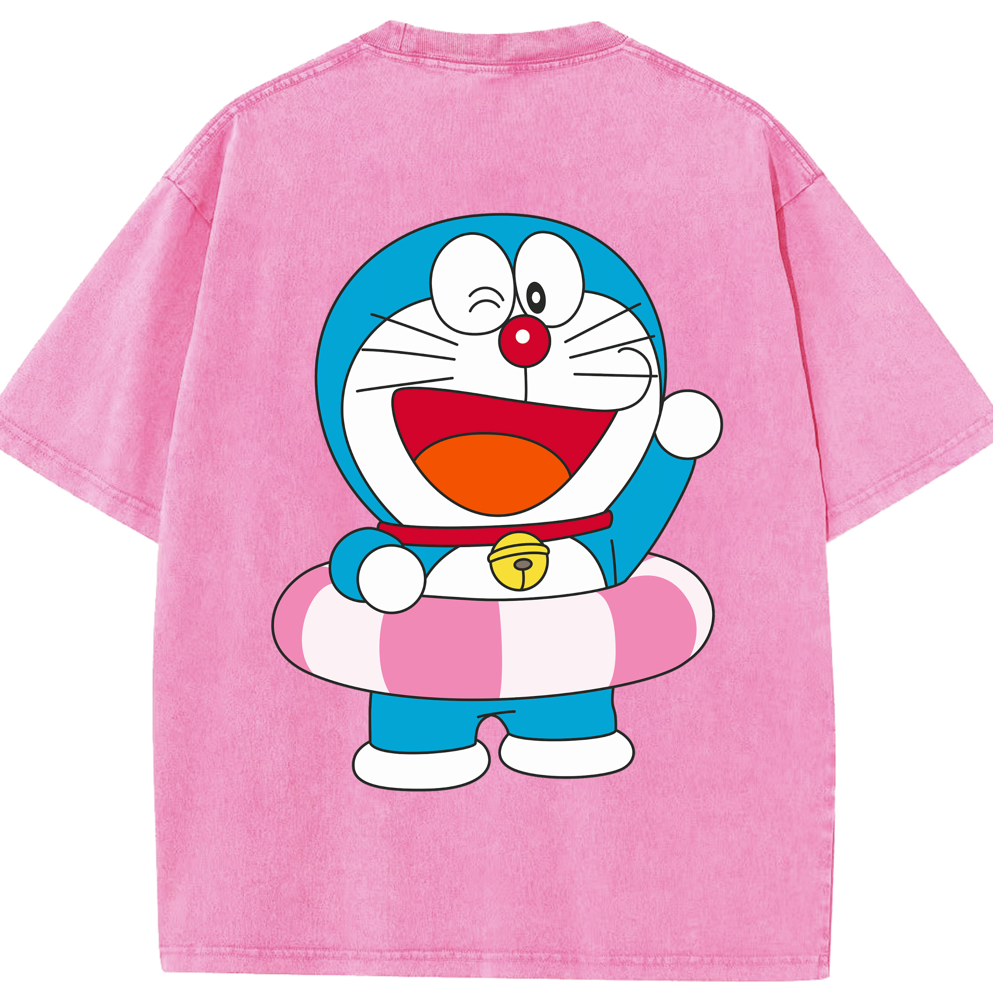 （画像用） ドラえもん Doraemon 綿100% ヴィンテージ風 半袖Tシャツ（背面プリント）